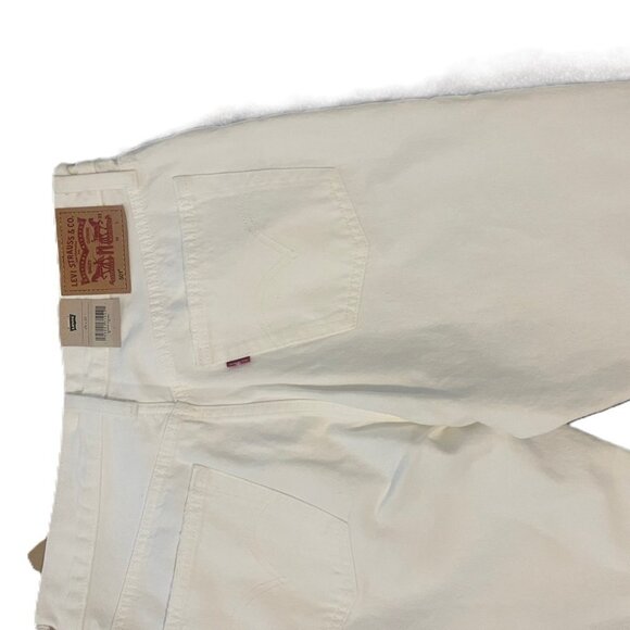 NWT Levi's 501 Original, High Rise, Straight Leg, Distressed Jean, White, 29x30 - Picture 7 of 11